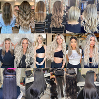 Extensions de cheveux russes en gros, 100 % cheveux humains, extensions à bandes invisibles, cheveux vierges Remy non traités, cheveux humains naturels