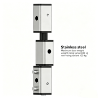 Charnière de porte de chambre froide en acier inoxydable, design moderne, réglable 2D, charge 100 kg, ouverture 180° pour portes de congélateur de hall, cuisine, hôtel
