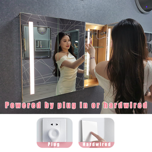 バニティミラーキャビネットハンドセンサーデフォガーCCT 3000K 4000K 6000Kライト英国米国バスルームウォール医療キャビネット - Product Image 5