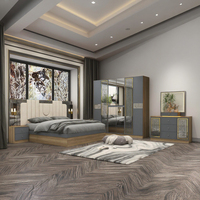 Prix Économique Luxe Turc MDF Chambre Meubles Ensemble Rangement Laque Finition Design Moderne Hôtel Appartement Queen/Full/King Haut de Gamme