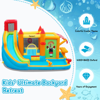 Château gonflable pour enfants FBSPORT, château gonflable pour adultes, équipement de jeu souple pour bébés, structure de jeu extérieure avec toboggan, utilisation humide/sèche