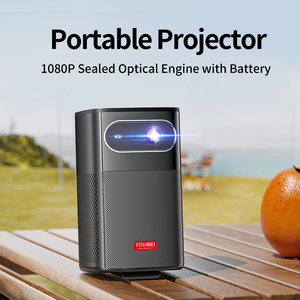 Proyector DLP Inteligente 1080P con Sistema GTV, <span class=keywords><strong>Netflix</strong></span>, YouTube, 4K, Batería, Enfoque Automático, 3D, DLP-Link, Portátil, para Exteriores - Product Image 3