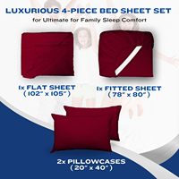 Juego de Sábanas King Size - 4 Piezas, Transpirables y Refrescantes, para Camas de hasta 15 Pulgadas de Profundidad, con Bolsillos Laterales, 100% Cepilladas, Calidad de Hotel