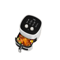 Friteuse à air électrique multifonction carrée en plastique avec fenêtre de visualisation, contrôle de la température, capacité de 3,1 à 4,0 L, écran LCD, pour hôtel et usage domestique