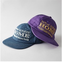 Casquette Snapback pour homme, 6 panneaux, non structurée, à visière plate, brodée violet, design personnalisé, vente en gros