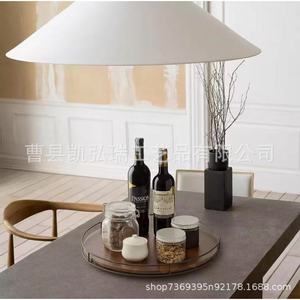 Estante giratorio de madera con panel lateral de acero para organizar artículos diversos, mueble de cocina giratorio de madera para encimera. - Product Image 3