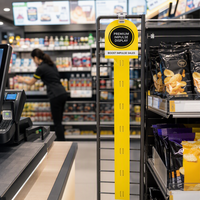 Support de Présentation Écologique en PP de Qualité Alimentaire pour Snacks, Bandeaux Plastiques Suspendus pour Supermarché