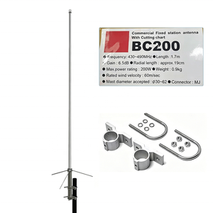 เสาอากาศแบบติดตั้ง BC100 BC100S BC200 VHF UHF 1.7 เมตร เสาอากาศไฟเบอร์กลาสแบบรอบทิศทาง UHF ตัวเมีย - Product Image 4