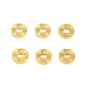 Five Emperors Coin Gold Plated <b>Copper</b> Round Jewelry Findings For DIY <b>Bracelets</b> Necklaces Artistic Retro Style Components - Product Image 5