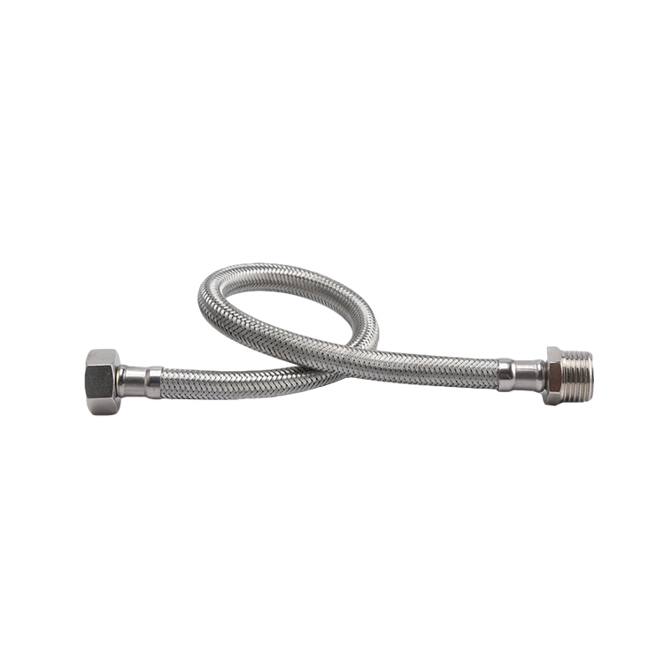 Professionnel Argent Standard Fil En Acier Inoxydable Tressé Tuyau Flexible D'eau