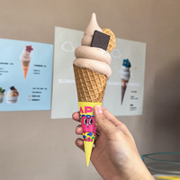 Manchon en papier anti-goutte imprimé dessin animé personnalisé, jetable, pour coupes et bols à crème glacée, vente en gros pour magasins