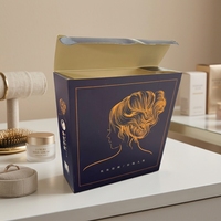 Boîte d'emballage pour perruque réutilisable écologique personnalisée avec impression UV, boîte en carton avec logo personnalisé pour extensions de cheveux