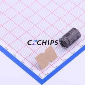 Condensateur électrolytique en aluminium à montage traversant NXB25V470M10*16 5.0TP, D10xL16mm 470uF 20% 25V 1.43A-100kHz - Product Image 2