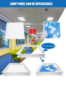 2x2 2x4 led bảng điều chỉnh đám mây ánh sáng trần có thể lựa chọn công suất & cct 0-10v dimmable etl chứng nhận thương mại sử dụng 40w-70w 4000k-6500k - Product Image 3