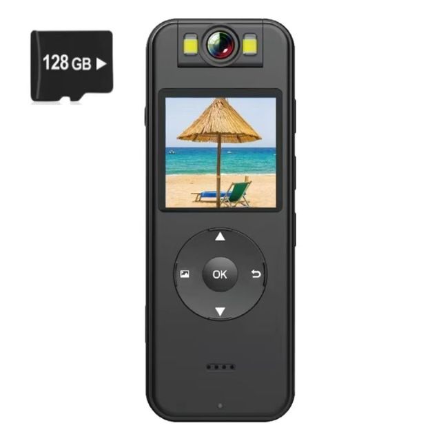 Mini 128GB Body Worn Camera Cam for Security Nigh Vision Wearable Video Body Cam Hidden