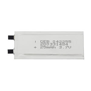 0,4mm Dicke Super dünne <span class=keywords><strong>flexible</strong></span> Li-Ionen-Batterie 042255 3,7 V 25mAh Ultra dünne wiederauf ladbare 3,7-V-Lithium-Polymer-Batteriezelle - Product Image 1