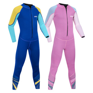 Traje de <span class=keywords><strong>Neopreno</strong></span> de 3 mm con Cremallera Delantera para Playa, Traje de Baño Completo de Manga Larga para Niños y Niñas, Traje de <span class=keywords><strong>Surf</strong></span> para Niños - Product Image 4