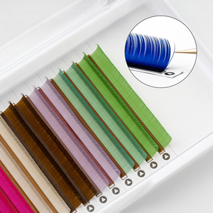 Cao Cấp Cá Nhân Lông Mi 0.03 0.05 0.10 .15 .20 Phần Mở Rộng Dễ Dàng Khối Lượng Màu Nâu Giả Lash Tay Làm Mở Rộng Lông Mi - Product Image 2