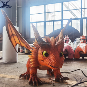 ジュラシックパークのための現実的なロボット3Dテーマのアニマトロニック像ショッピングモールのためのドラゴンモデル公共プレイハウスアドベンチャーパーク - Product Image 4