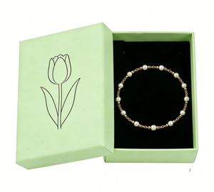 Luxury Rigid Gift <b>Box</b> with Base Lid for Romantic Jewelry Display Gold Hot Stamping <b>Earrings</b> & Necklaces Printing Paper Packaging - Product Image 3