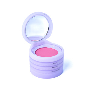 Sang Trọng Rỗng Bốn Lớp Nhỏ Gọn Bột Trường Hợp Mỹ Phẩm Ép Bột Trường Hợp Trang Điểm Với Gương Và Bàn Chải Bột - Product Image 6