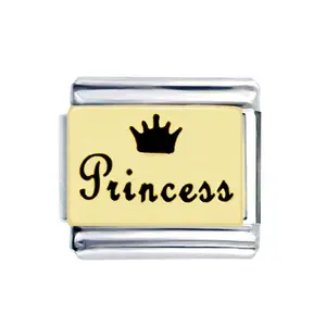 Gioielli in acciaio inossidabile 9mm classico anello modulare da donna componibile da donna corona da principessa bracciale italiano