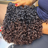 Extensiones de Cabello Humano Virgen Vietnamita Crudo de Doble Trama SDD Funmi, Rizado Pixie, Venta al por Mayor, Cutícula Alineada