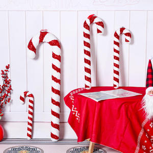 High Quality Factory Christmas Plastic Red White <strong>Candy</strong> <strong>Cane</strong> for <strong>Mini</strong> Christmas Tree and Shopping Mall Window Decoration - Product Image 4
