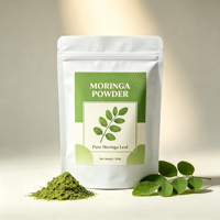 Suplemen Label Pribadi OEM Bubuk Daun Moringa Murni Alami Ekstrak Daun Moringa Bubuk