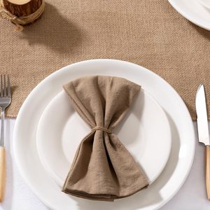 Serviettes en tissu de coton direct usine 40x40cm, douces et absorbantes, pour dîner, mariage, hôtel, restaurant, logo personnalisé, faible MOQ - Product Image 3