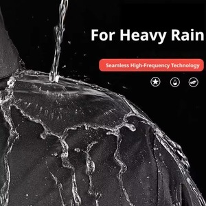 Impermeable con Capucha, Largo y Completo, con Banda Reflectante, Poncho de Lluvia Grueso y Resistente al Viento, Unisex, para Ciclismo, Pesca y Actividades al Aire Libre - Product Image 6