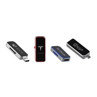 Clé USB Lumineuse Coulissante en Alliage d'Aluminium avec LED, Portable, Logo Personnalisé, Cadeau Publicitaire d'Entreprise 2026 pour Anniversaire