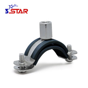 Paslanmaz çelik 2 inç ağır ayarlanabilir metrik boru klipsi kauçuk astarlı boru kelepçeler dirsek ile EPDM kauçuk - Product Image 6