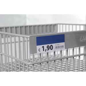 Étagère <span class=keywords><strong>Miniso</strong></span> 4 couches panier en fil métallique présentoir de produit debout au sol avec roues, panier carré avec panneau de logo - Product Image 4