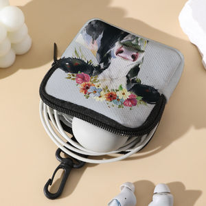 Polyester carré Corolla vache motif porte-monnaie lâche changement stockage portefeuille multifonctionnel clé <span class=keywords><strong>sac</strong></span> - Product Image 4