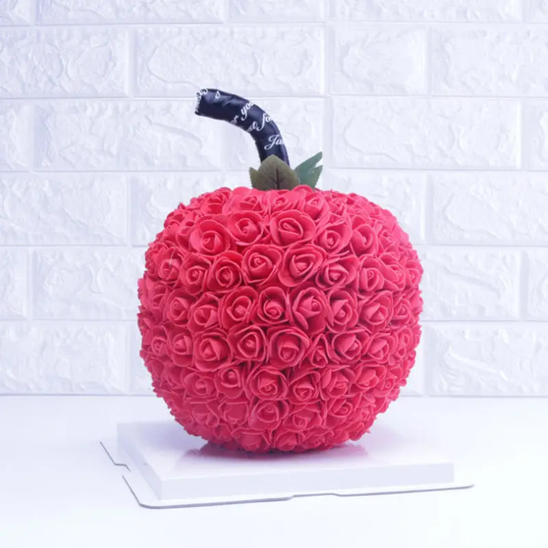 קצף Apple צורת מלאכותי רוז פרחי DIY חתונת בית קישוטי יום הולדת חג אהבת אהבת מתנה