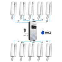 Système d'interphone audio pour porte, 2 fils, double micro, suppression du bruit, serrure électrique/magnétique, résistant à l'eau, alimentation CC, extérieur
