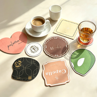 Sous-verres en carton jetables OEM/ODM en gros, formes personnalisées, pour café, boissons, bière, qualité alimentaire, absorbants, pour cafés et bars