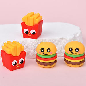 <span class=keywords><strong>Taille</strong></span>-<span class=keywords><strong>crayon</strong></span> en silicone créatif et mignon en forme de frites et de hamburger pour l'école, le bureau, l'art, l'artisanat, les fournitures de papeterie - Product Image 4