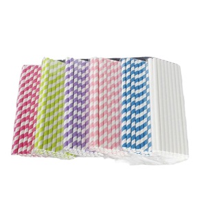 Disposable <b>Paper</b> Straws 8mm <b>Biodegradable</b> Eco Friendly Party Use - Product Image 5