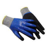 Gants de sécurité HPPE résistants aux coupures de niveau 5, gants de travail industriels antidérapants résistants à l'huile avec double revêtement en nitrile