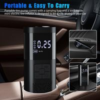 Gonfleur de pneu Portable compresseur d'air pompe à Air voiture pneus manomètre moto vélo électrique pompe à vélo avec lumière LED