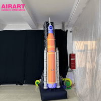 Globo Publicitario Inflable con Forma de Cohete Paracaídas - Globos Inflables con Forma de Cohete para Decoración de Eventos al Aire Libre