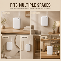 Diffuseur d'arômes sans eau 400 ml avec écran LCD, sans fil, à fixation murale, commande tactile, désodorisant pour toilettes, salle de bain, maison
