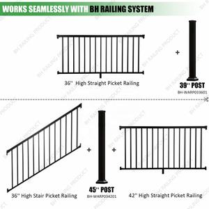 Sistema de Barandilla para Escaleras de Aluminio Moderno BH Railing G2, Resistente, con Garantía de por Vida y Opciones Personalizables - Product Image 2
