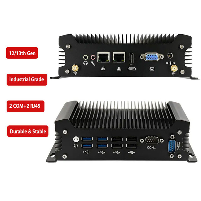 DDR5 Cheap Small Micro PC Mini Computer I5 Core I5 Ubuntu Linux Industrial Fanless Mini PC Industry Fanless Industrial Mini PC