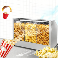 Chauffe-popcorn commercial écoénergétique, présentoir isotherme en acier inoxydable OEM à 4 compartiments pour la restauration