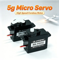 Servomoteur RC sans noyau Kpower P0050 5g Micro Servo 1kg 0.08s pour avion RC, planeur, voiture RC micro 1/24 et mini robot