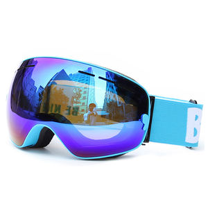 100% แว่นตาสกีเลนส์ทรงกลมเคลือบสองชั้นความละเอียด HD ป้องกันการเกิดฝ้าสำหรับสกีรีสอร์ท - Product Image 3