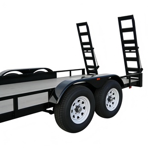 <span class=keywords><strong>Remorque</strong></span> utilitaire à double essieu en acier robuste avec système de freinage électronique et rampe <span class=keywords><strong>pour</strong></span> le transport de voitures/équipements - Product Image 5